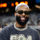 Odell Beckham Jr. poses for a photo on the sidelines before an NFL football game between the New Orleans Saints and the Tampa Bay Buccaneers, Sunday, Sept. 18, 2022, in New Orleans.